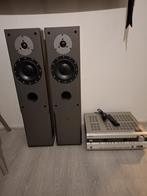 Versterker & 2 luidsprekers, Audio, Tv en Foto, Luidsprekers, Zo goed als nieuw, 120 watt of meer, Front, Rear of Stereo speakers