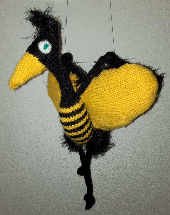 dinosaurus, quetzalcoatlus, gebreid, Kinderen en Baby's, Speelgoed | Knuffels en Pluche, Nieuw, Overige typen, Ophalen of Verzenden