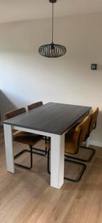 Eettafel met 4 Stoelen, Ophalen, 100 tot 150 cm, 50 tot 100 cm, Zo goed als nieuw