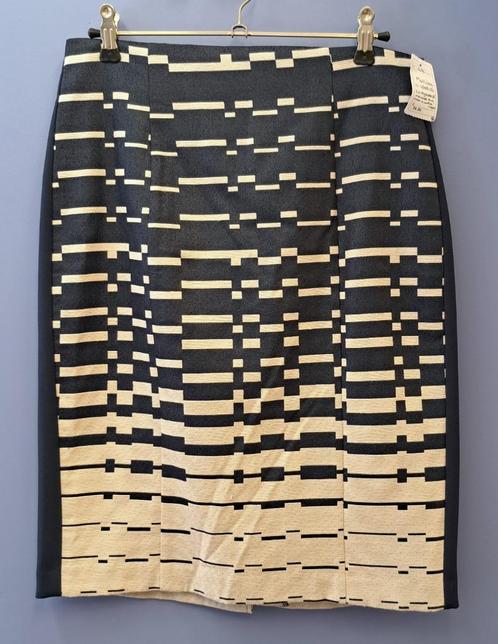 Mart Visser rok blauw / zandkleur print kokerrok mt 36 43018, Kleding | Dames, Rokken, Zo goed als nieuw, Maat 36 (S), Blauw, Boven de knie