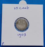 10 cent 1903 - Wilhelmina, Postzegels en Munten, Munten | Nederland, Zilver, Koningin Wilhelmina, 10 cent, Losse munt