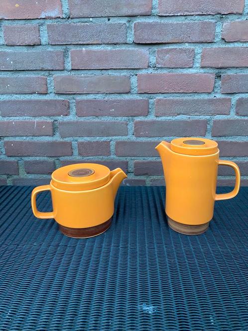 Vintage Koffiekan en Theekan, Egersund Unique Servies, 1971!, Antiek en Kunst, Antiek | Servies los, Ophalen of Verzenden