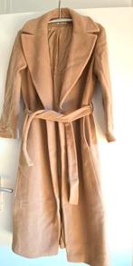Beige wollen mantel, merk Turn over, maat M., Maat 38/40 (M), Beige, Ophalen of Verzenden, Gedragen