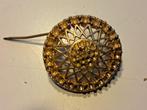 broche,goudkleurig,3 cm, Overige materialen, Minder dan 4 cm, Ophalen of Verzenden, Zo goed als nieuw