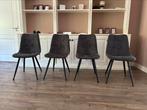 Moderne eetkamerstoelen 4 stuks, Ophalen of Verzenden, Zo goed als nieuw, Grijs, Vier