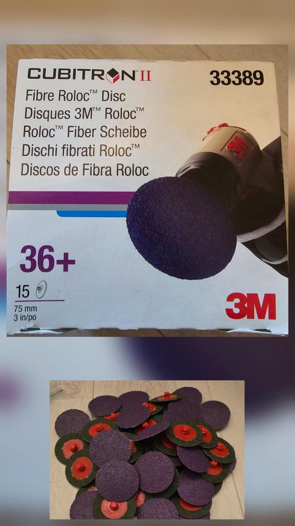 78 stuks 3M Roloc/Cubitron-II fiber slijpschijven 50 en 76mm, Doe-het-zelf en Verbouw, Gereedschap | Handgereedschap, Nieuw, Ophalen of Verzenden