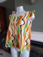 Made in Italy mooie retro print top M | Gratis Verzenden !, Maat 38/40 (M), Made in Italy, Verzenden, Geel