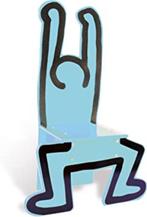 Blauwe Keith Haring kinderstoel / decoratief object Nieuw!!, Antiek en Kunst, Kunst | Overige Kunst, Ophalen of Verzenden, Keith Haring kinderstoel
