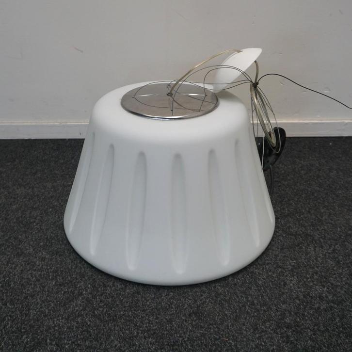 Design Lampen | Hanglampen | Wit | Glas | Lampen, Huis en Inrichting, Lampen | Hanglampen, Gebruikt, Minder dan 50 cm, Glas, Metaal