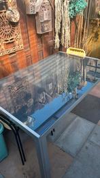 Gratis buitentafel, Tuin en Terras, Tuintafels, Ophalen, Gebruikt, Rechthoekig, Aluminium