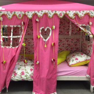 Lifetime hemelbed, Kinderen en Baby's, Kinderkamer | Bedden, 180 cm of meer, 85 tot 100 cm, Lattenbodem, Ophalen