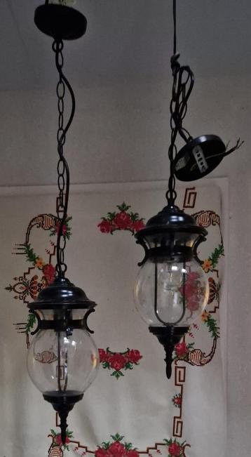 2x Vintage hanglampen