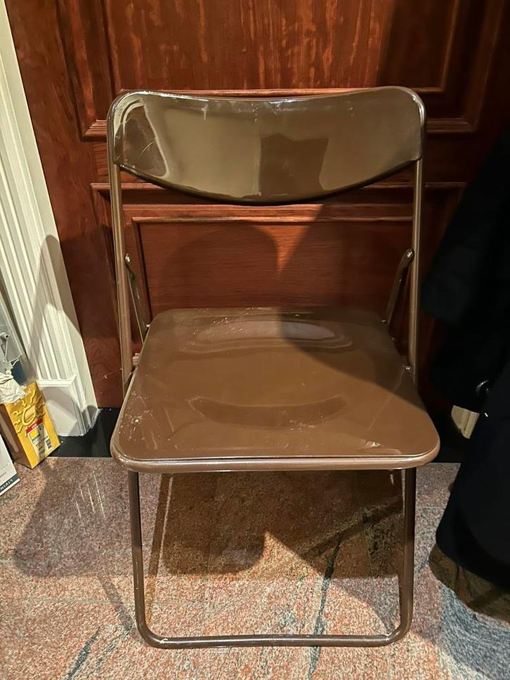 Niels Gammelgaard Ikea klapstoel, Huis en Inrichting, Stoelen, Gebruikt, Vier, Bruin, Ophalen