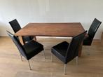 Eetkamertafel met 4 stoelen, Huis en Inrichting, Tafels | Eettafels, Gebruikt, Kan geschikt zijn voor 6 personen, 150 tot 200 cm