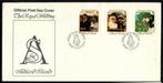 Envelop; FDC Falkland Islands Royal Wedding  met kaart 1986, Ophalen of Verzenden, Envelop