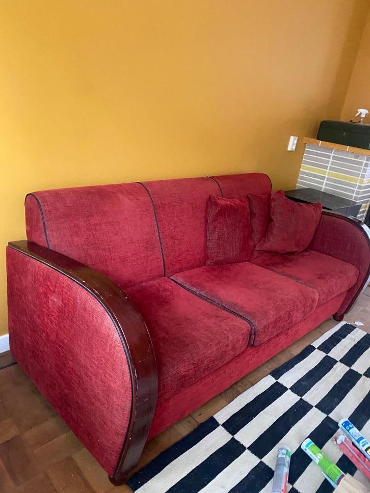 Rooker / Art deco bank Dutch seating company, Huis en Inrichting, Banken | Sofa's en Chaises Longues, Gebruikt, Driepersoons, 150 tot 200 cm