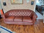 Chesterfield highlander Cognac Bruin, Gebruikt, Driepersoons, Ophalen of Verzenden, Rechte bank