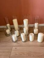 Cilinder vazen met kaarsen bruiloft decoratie, Ophalen, Overige materialen, Minder dan 25 cm