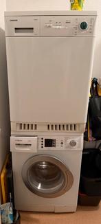 Wasmachine Bosch en droger Zanker, Ophalen, Gebruikt, 1200 tot 1600 toeren, 85 tot 90 cm