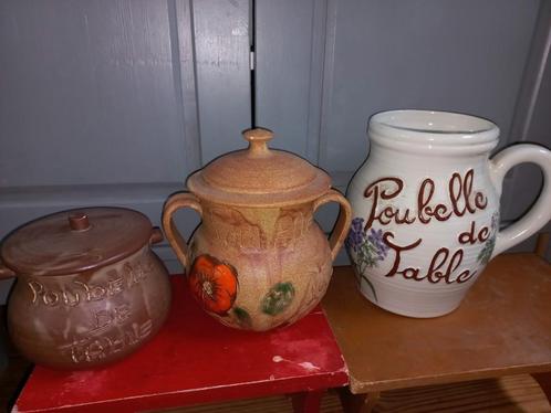 Poubelles/Franse tafelafvalbakjes, Antiek en Kunst, Antiek | Keramiek en Aardewerk, Ophalen of Verzenden
