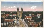 960030 Arnhem Panorama Walburgstraat en Kerk Postzegel afgew, Ophalen of Verzenden, Voor 1920, Gelopen, Gelderland