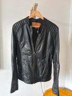 Goosecraft Black Leather Biker Jacket, Ophalen of Verzenden, Zo goed als nieuw, Zwart