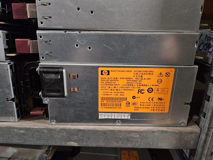 Hp dps-750rb a 750w server voeding psu power supply, Computers en Software, Interne voedingen, Gebruikt, Ophalen of Verzenden
