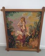 1781 Vintage borduurwerk Melkmeisje La Laitiere J.B. Huet, Ophalen of Verzenden, Gebruikt, Overige typen