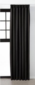 Ringgordijnen (zwart), Huis en Inrichting, Stoffering | Gordijnen en Lamellen, Ophalen, Verduisterend, 200 cm of meer, Zwart
