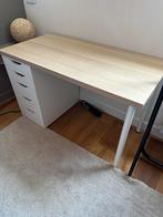 IKEA bureau (LAGKAPTEN met ALEX ladekast)+gratis bureaustoel, Ophalen, Zo goed als nieuw