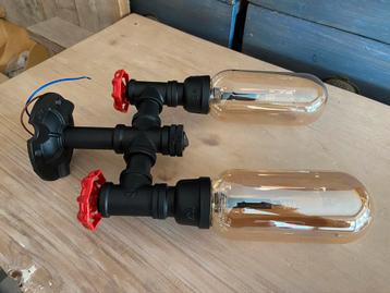 Smeedijzeren industriële lamp met led. Compleet. Nieuw! beschikbaar voor biedingen