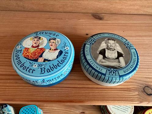 Zes bewaarblikken voor boterbabbelaars, Verzamelen, Blikken, Zo goed als nieuw, Ophalen of Verzenden