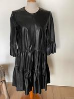 Zwart leren jurkje Ibana maat 36 zgan, Verzenden, Zo goed als nieuw, Maat 36 (S), Zwart