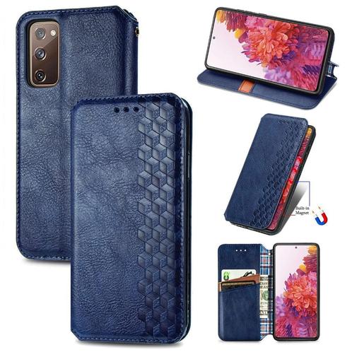 Luxe PU Lederen Wallet Case Set voor Galaxy S20 FE _ Blauw, Telecommunicatie, Mobiele telefoons | Hoesjes en Frontjes | Samsung
