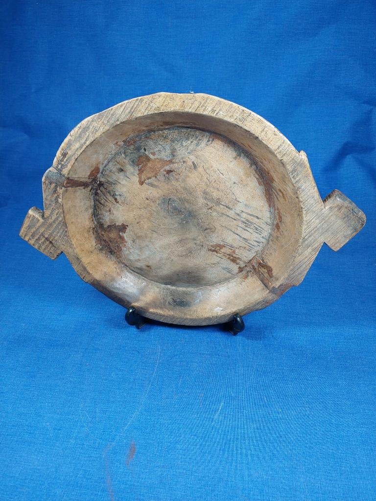 Grote, handgemaakte houten schaal/fruitschaal, Ophalen of Verzenden