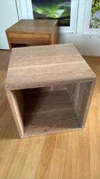 Eiken houten (whitewash olie) bijzet tafel, Ophalen, Minder dan 45 cm, Minder dan 55 cm, Gebruikt