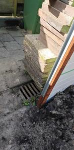 9 betontegels 50x50, Tuin en Terras, Tegels en Klinkers, Ophalen, Gebruikt, Minder dan 5 m², Beton