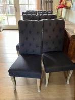 8 klassieke eetkamerstoelen - antraciet, Ophalen, Gebruikt, Klassiek, Grijs