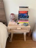 2 Houten nachtkastjes met lade - Houtkleur : Natuurlijk Hout, Ophalen, 70 cm of meer, Hout, 65 cm of meer