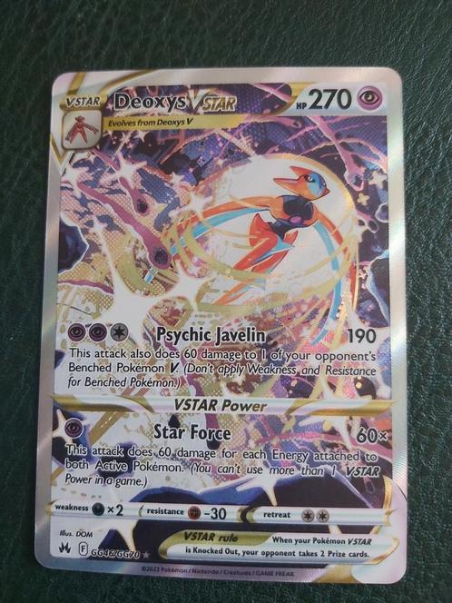 Deoxys GG46 Crown Zenith, Hobby en Vrije tijd, Verzamelkaartspellen | Pokémon, Zo goed als nieuw, Losse kaart, Ophalen of Verzenden