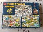Jan van Haasteren 3x 1000 puzzels 80962 | alle COMPLEET, Hobby en Vrije tijd, Denksport en Puzzels, Ophalen of Verzenden, 500 t/m 1500 stukjes