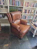 2 leren fauteuils Mol en Geurts, Huis en Inrichting, Ophalen, Gebruikt, 50 tot 75 cm, Leer