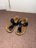 Zwarte leren slippers van Agaxy, maat 31, Verzenden, Schoenen, Zo goed als nieuw, Agaxy
