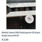 Mettler Silk Finish zwart garen klosje €2,00 ipv €3,95, Hobby en Vrije tijd, Naaien en Fournituren, Nieuw, Garen of Naald(en)