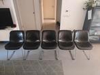 5 artifort houtoku eetkamerstoelen, Huis en Inrichting, Stoelen, Ophalen, Gebruikt, Zwart, Metaal