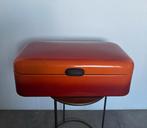 Mooie Emaille rood oranje broodtrommel, Ophalen of Verzenden, Huis en Inrichting