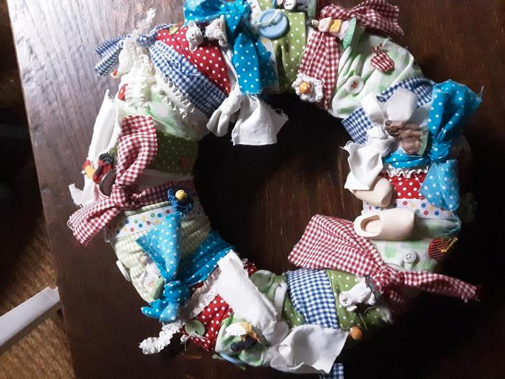 Stoffen krans kinderkamer, boerderij stijl., Kinderen en Baby's, Kinderkamer | Inrichting en Decoratie, Overige typen, Ophalen of Verzenden