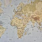 GROTE WERELDKAART VOOR AAN DE WAND, Boeken, Landkaart, 1800 tot 2000, Wereld, Ophalen