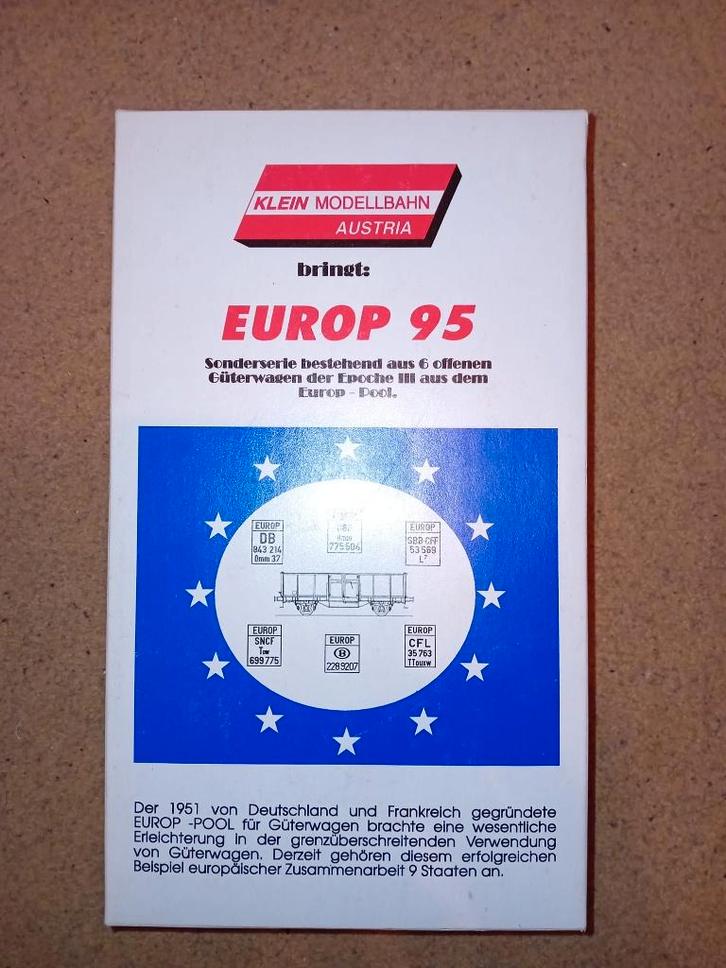 Klein Modellbahn set Europ open wagens kolen 6 stuks, Hobby en Vrije tijd, Modeltreinen | H0, Zo goed als nieuw, Wagon, Gelijkstroom