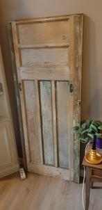 Vintage houten deur wanddecoratie roomdivider paneeldeur, Ophalen, Gebruikt